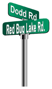 Location near intersection of Dodd Rd. & Red Bug Lake Rd.