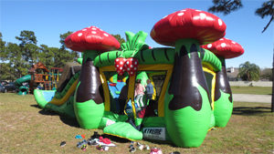 Bounce House at "German-Chocolate Sunday" Event