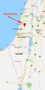 Map of Kedumim, Israel
