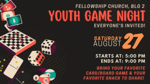 Youth Game Night - August 27