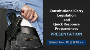 Carry Law Legislation & Quick Response Presentation