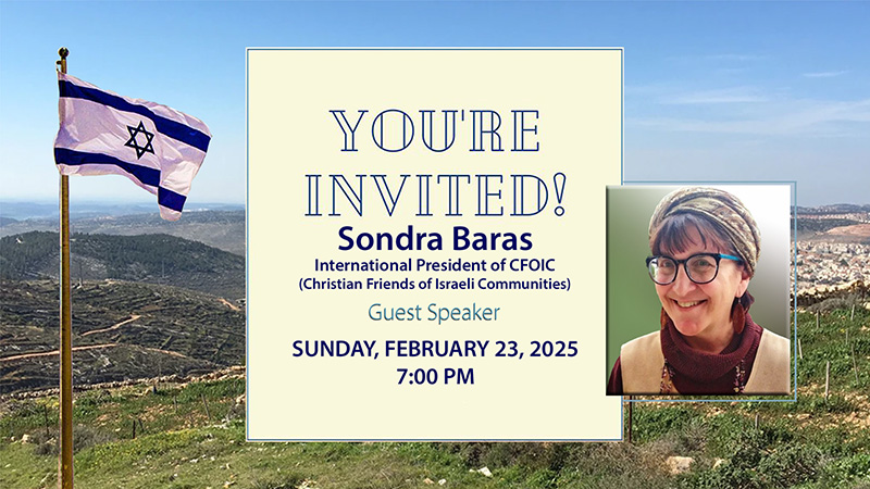 Sondra Oster Baras – Special Israeli Guest